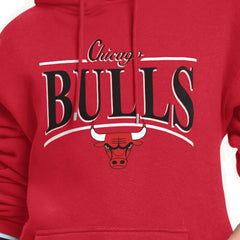 Chicago Bulls Starter Women's Arch Stripe Fleece Hoodie - Red shop