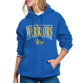 Golden State Warriors Starter Women's Arch Stripe Fleece Hoodie sale - Royal on sale
