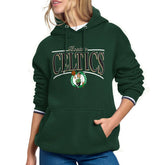 Boston Celtics Starter Women's Arch Stripe Fleece Hoodie - Kelly Green sale