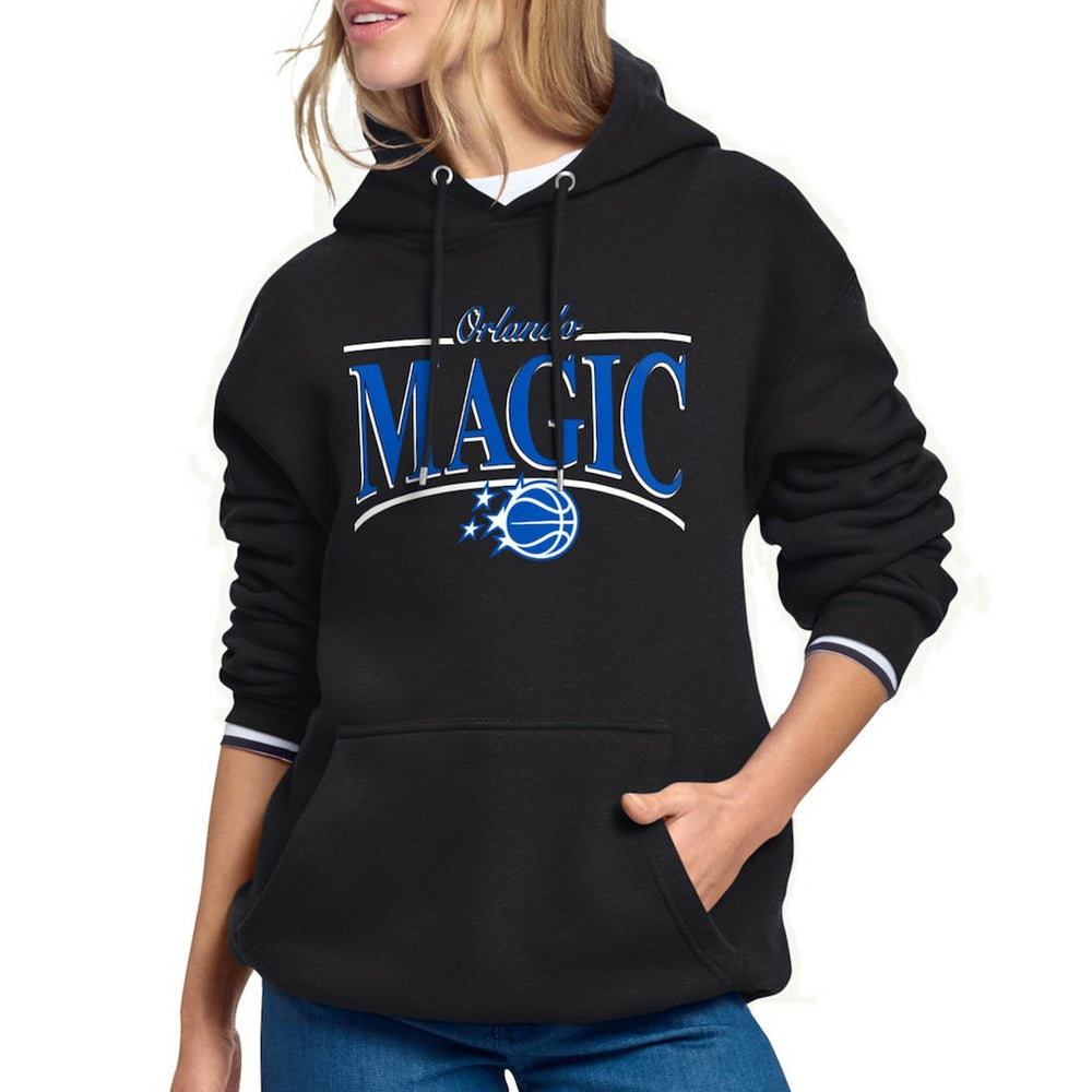 Orlando Magic Starter Women's Arch Stripe Fleece Hoodie - Black on sale