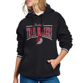 Portland Trail Blazers Starter Women's Arch Stripe Fleece Hoodie - Black for sale