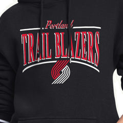 Portland Trail Blazers Starter Women's Arch Stripe Fleece Hoodie - Black for sale