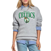 Boston Celtics Starter Women's Arch Stripe Fleece Crewneck Sweatshirt - Gray sale