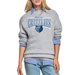 Memphis Grizzlies Starter Women's Arch Stripe Fleece Crewneck Sweatshirt - Gray sale