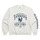 New York Yankees Madhappy Unisex High Rib Sweatshirt Heather Gray