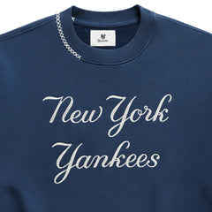 New York Yankees Madhappy Unisex Script Fleece Sweatshirt Blue