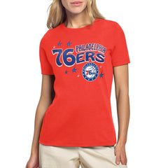 Philadelphia 76ers Starter Women's Fireworks T-Shirt - Red online