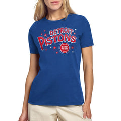Detroit Pistons Starter Women's Fireworks T-Shirt sale - Blue outlet