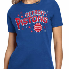 Detroit Pistons Starter Women's Fireworks T-Shirt sale - Blue outlet