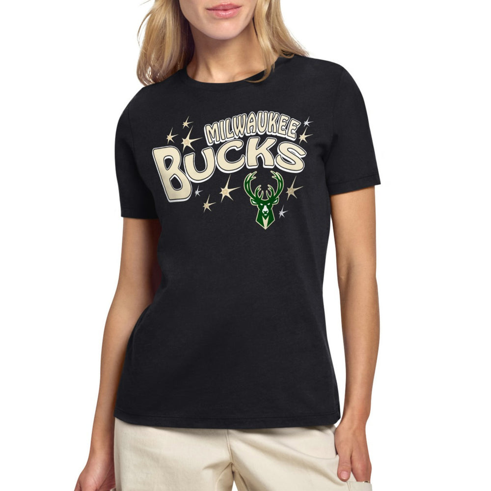 Milwaukee Bucks Starter Women's Fireworks T-Shirt - Black shop