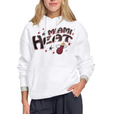 Miami Heat Starter Women's Fireworks Fleece Hoodie - White shop