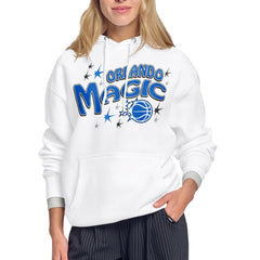 Orlando Magic Starter Women's Fireworks Fleece Hoodie - White sale