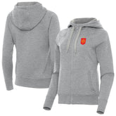 Spain National Team Antigua Women's Takeover Fleece Raglan Full-Zip Hoodie for sale - Heather Gray