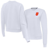Spain National Team Antigua Women's Takeover Fleece Sweatshirt for sale - White