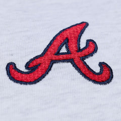 Atlanta Braves Women's Script Cropped Boxy T-Shirt Heather Gray