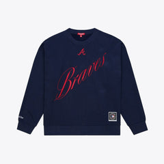 Atlanta Braves Women's Script Sweatshirt Navy