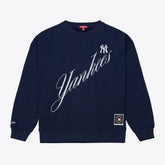 New York Yankees Women's Script Sweatshirt Navy
