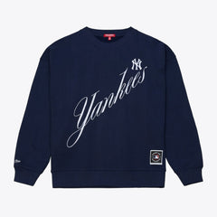 New York Yankees Women's Script Sweatshirt Navy