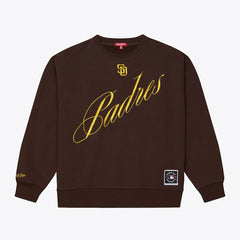 San Diego Padres Women's Script Sweatshirt Brown
