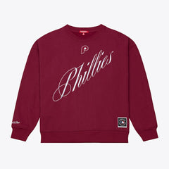 Philadelphia Phillies Women's Script Sweatshirt Burgundy