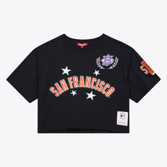 San Francisco Giants Women's Pep Rally Cropped Boxy T-Shirt Black