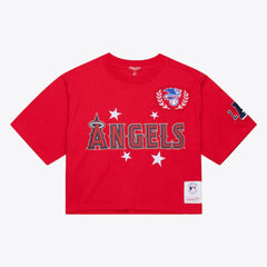 Los Angeles Angels Women's Pep Rally Cropped Boxy T-Shirt Red
