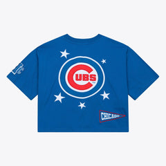 Chicago Cubs Women's Pep Rally Cropped Boxy T-Shirt Royal