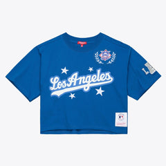 Los Angeles Dodgers Women's Pep Rally Cropped Boxy T-Shirt Royal