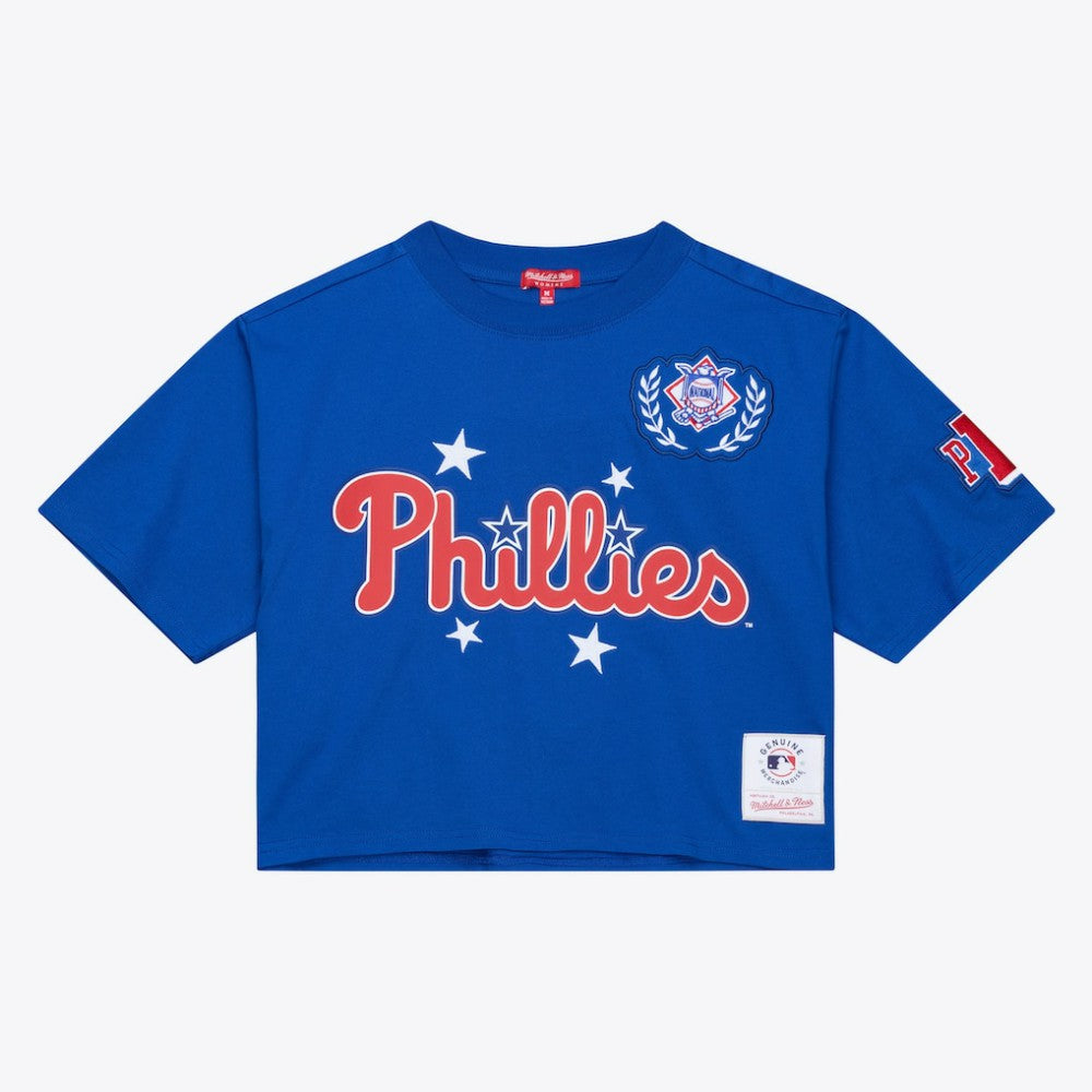 Philadelphia Phillies Women's Pep Rally Cropped Boxy T-Shirt Royal