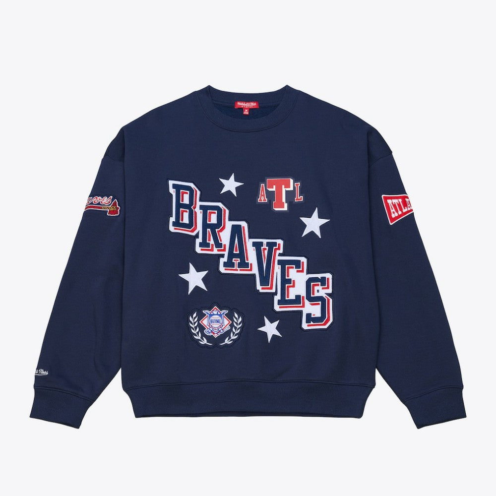 Atlanta Braves Women's Pep Rally Sweatshirt Navy