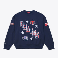 Atlanta Braves Women's Pep Rally Sweatshirt Navy
