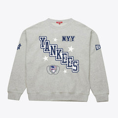New York Yankees Women's Pep Rally Sweatshirt Heather Gray