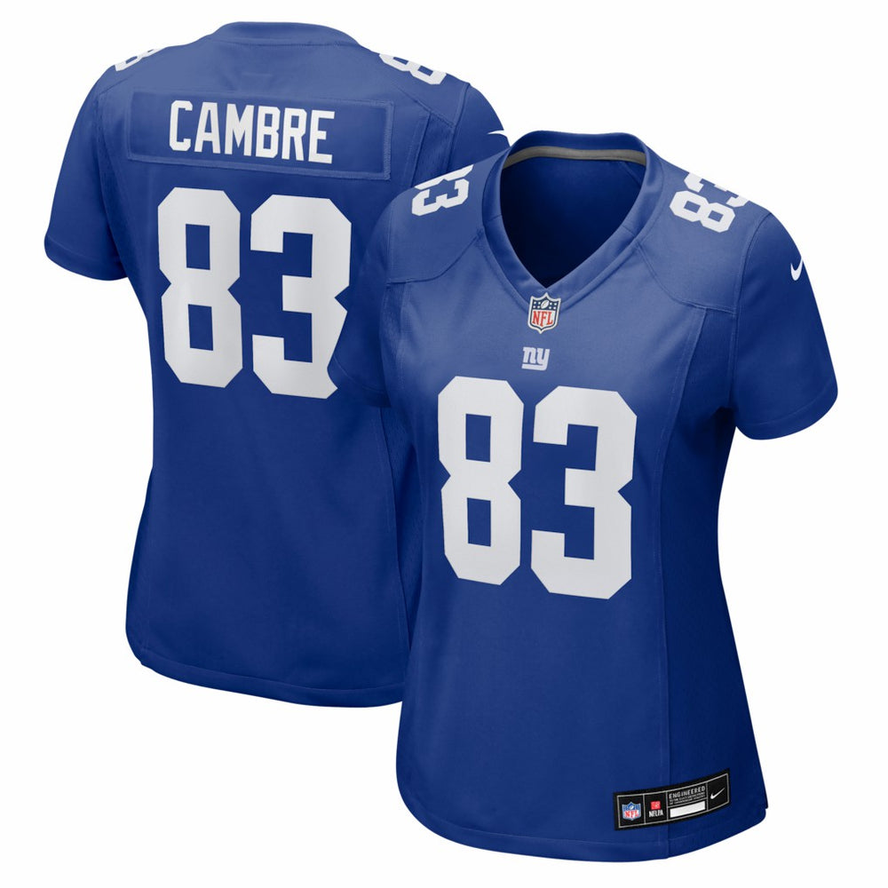 Dalen Cambre New York Giants Women's Team Game Jersey - Royal discount