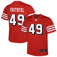 The Faithful San Francisco 49ers Youth Alternate 2 Game Jersey - Scarlet on sale