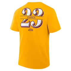 LeBron James Los Angeles Lakers In The Paint Name & Number T-Shirt - Gold sale