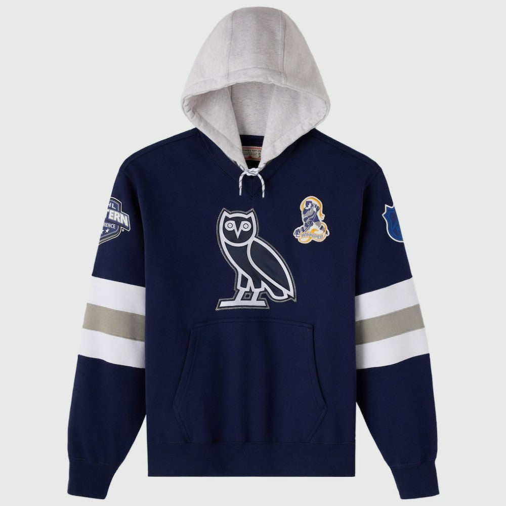 Winnipeg Jets OVO x NHL Fleece Hoodie - Navy Hoodies