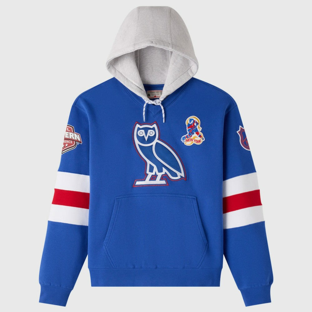 New York Rangers OVO x NHL Fleece Hoodie - Blue Hoodies