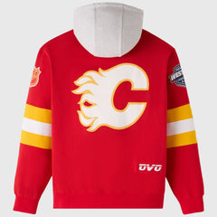 Calgary Flames OVO x NHL Fleece Hoodie - Red Hoodies