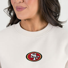 San Francisco 49ers Gameday Couture Women's Power Move Stadium Premium Drop Shoulder Sweatshirt - Natural outlet
