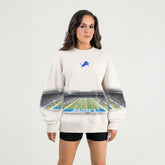 Detroit Lions Gameday Couture Women's Power Move Stadium Premium Drop Shoulder Sweatshirt - Natural discount