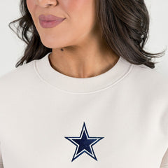 Dallas Cowboys Gameday Couture Women's Power Move Stadium Premium Drop Shoulder Sweatshirt - Natural online