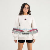 Kansas City Chiefs Gameday Couture Women's Power Move Stadium Premium Drop Shoulder Sweatshirt - Natural discount
