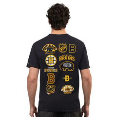 Boston Bruins Starter Logo Collage T-Shirt - Black T-shirts