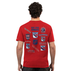 New York Rangers Starter Logo Collage T-Shirt - Red T-shirts