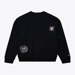 Vegas Golden Knights Mitchell & Ness Women's Crewneck Sweatshirt - Black Sweatshirts