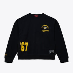 Pittsburgh Penguins Mitchell & Ness Women's Crewneck Sweatshirt - Black Sweatshirts