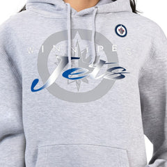 Winnipeg Jets G-III 4Her by Carl Banks Women's Shadow Logo Fleece Hoodie - Gray Hoodies