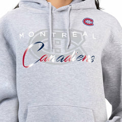 Montreal Canadiens G-III 4Her by Carl Banks Women's Shadow Logo Fleece Hoodie - Gray Hoodies