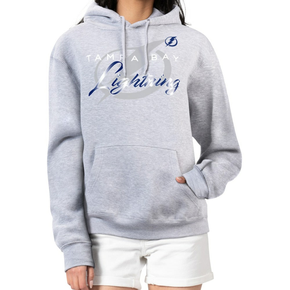 Tampa Bay Lightning G-III 4Her by Carl Banks Women's Shadow Logo Fleece Hoodie - Gray Hoodies