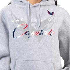 Washington Capitals G-III 4Her by Carl Banks Women's Shadow Logo Fleece Hoodie - Gray Hoodies